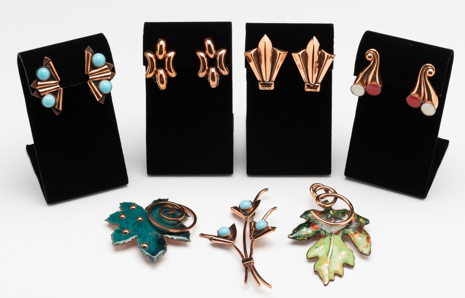 7 Pcs Copper & Enameled Jewelry Incl Mattise (1 of 20)