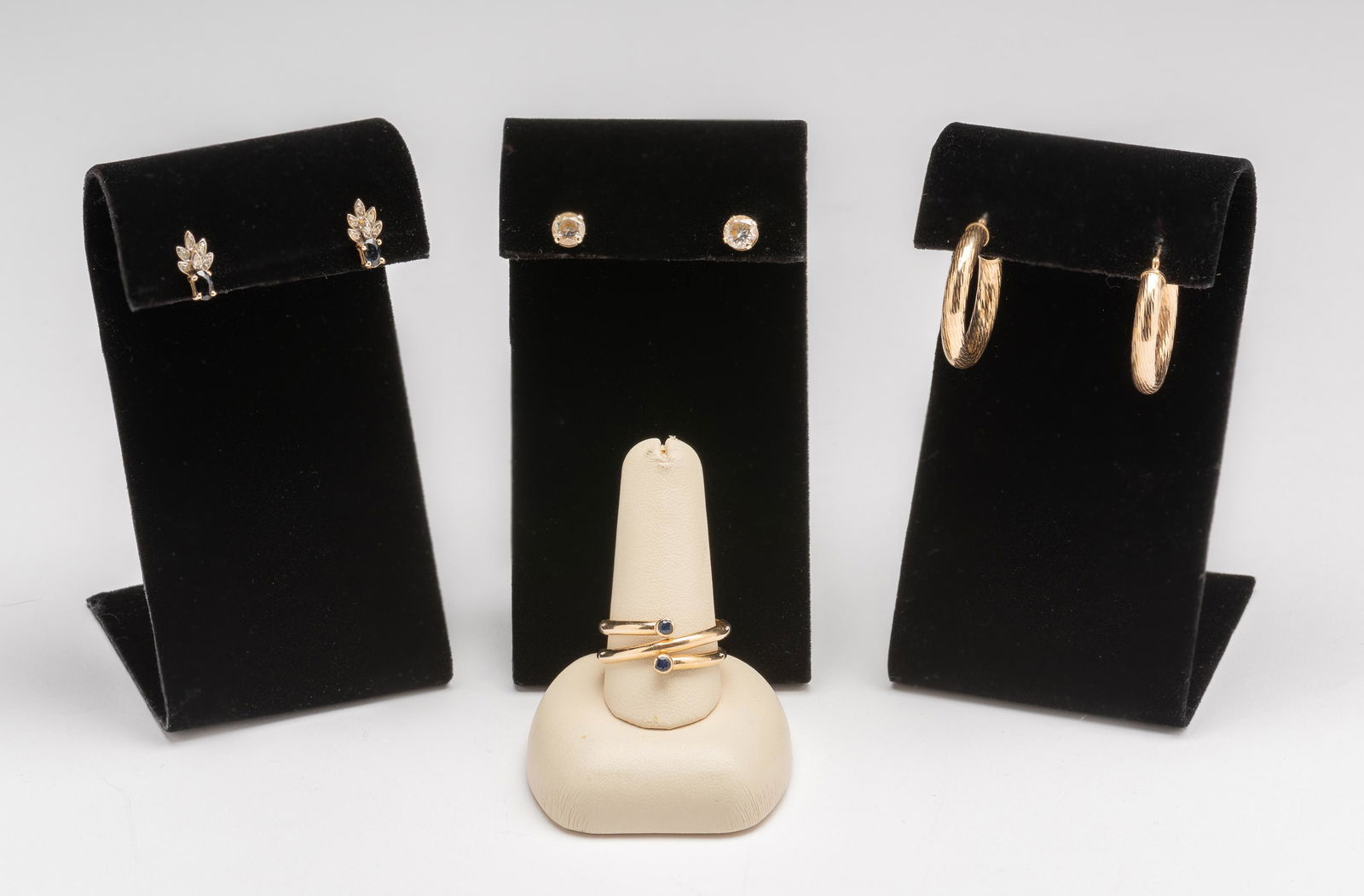 3 Pairs 10K Earrings and 1 10K Gold Ring (1 of 10)