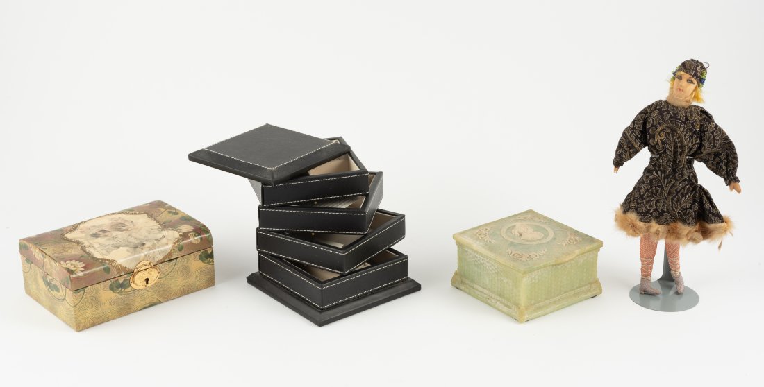 3 Jewelry Boxes Incl. Vintage & Stick Pin Doll (1 of 13)