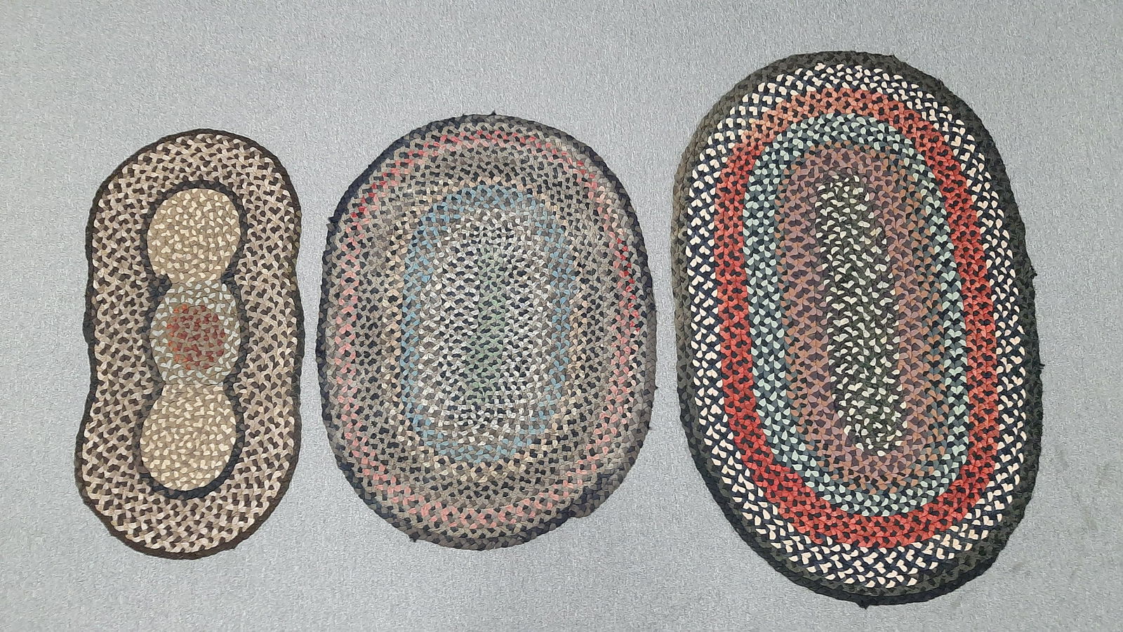 3 Antique Braided Rugs (1 of 4)