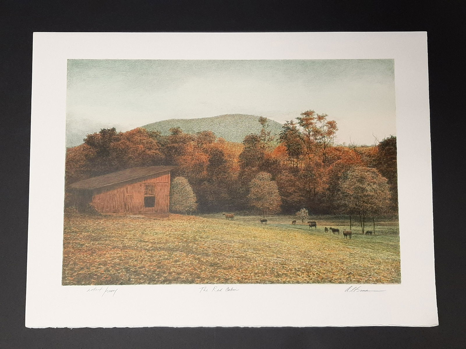 Harold Altman "The Red Cabin" Artist Proof Print (1 of 6)
