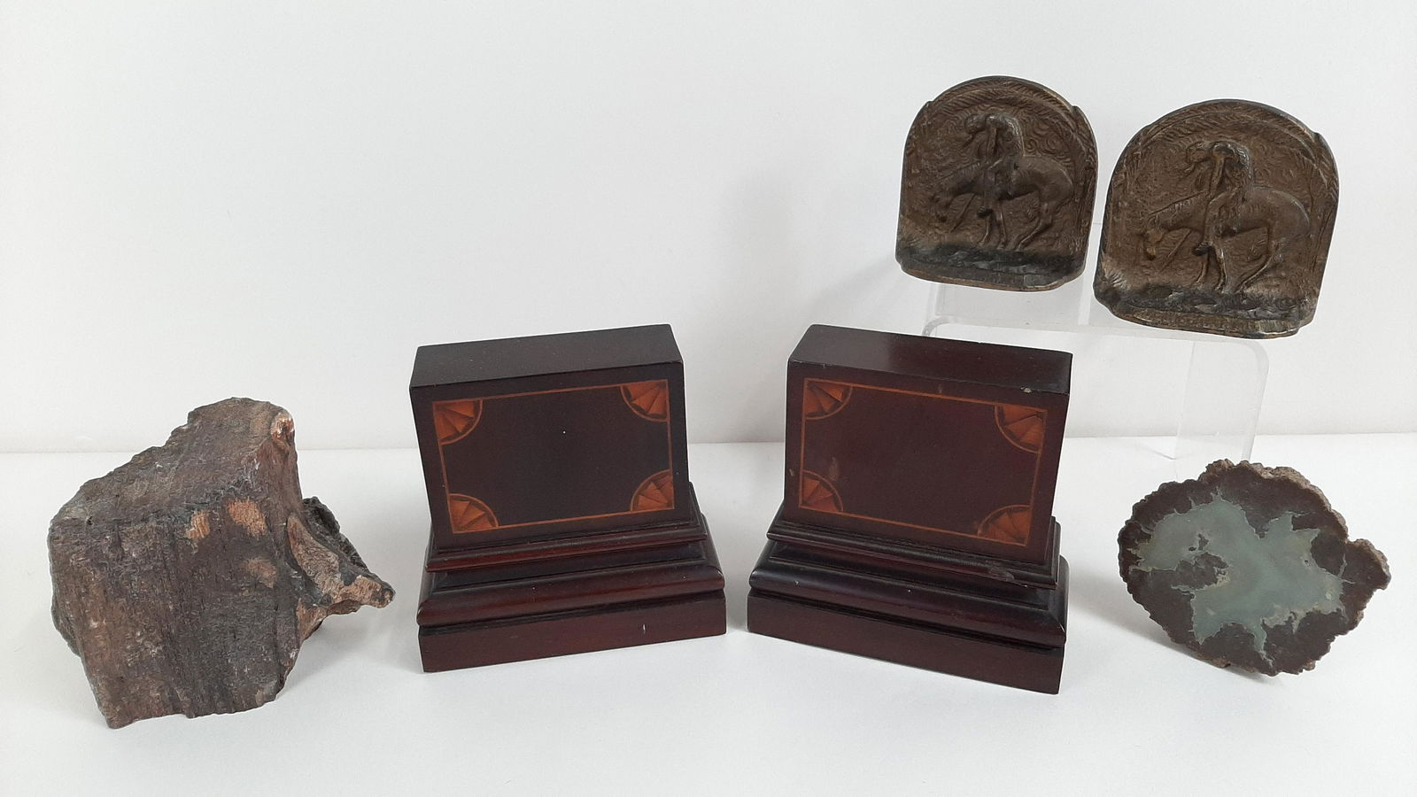 6 Pcs incl. Bookends and Petrified Wood (1 of 10)
