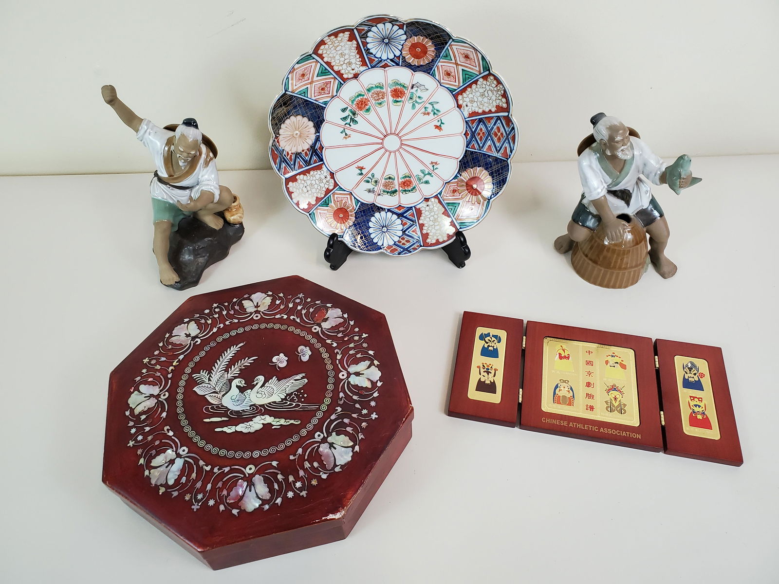 3 Pcs Asian Ceramics & Box (1 of 7)