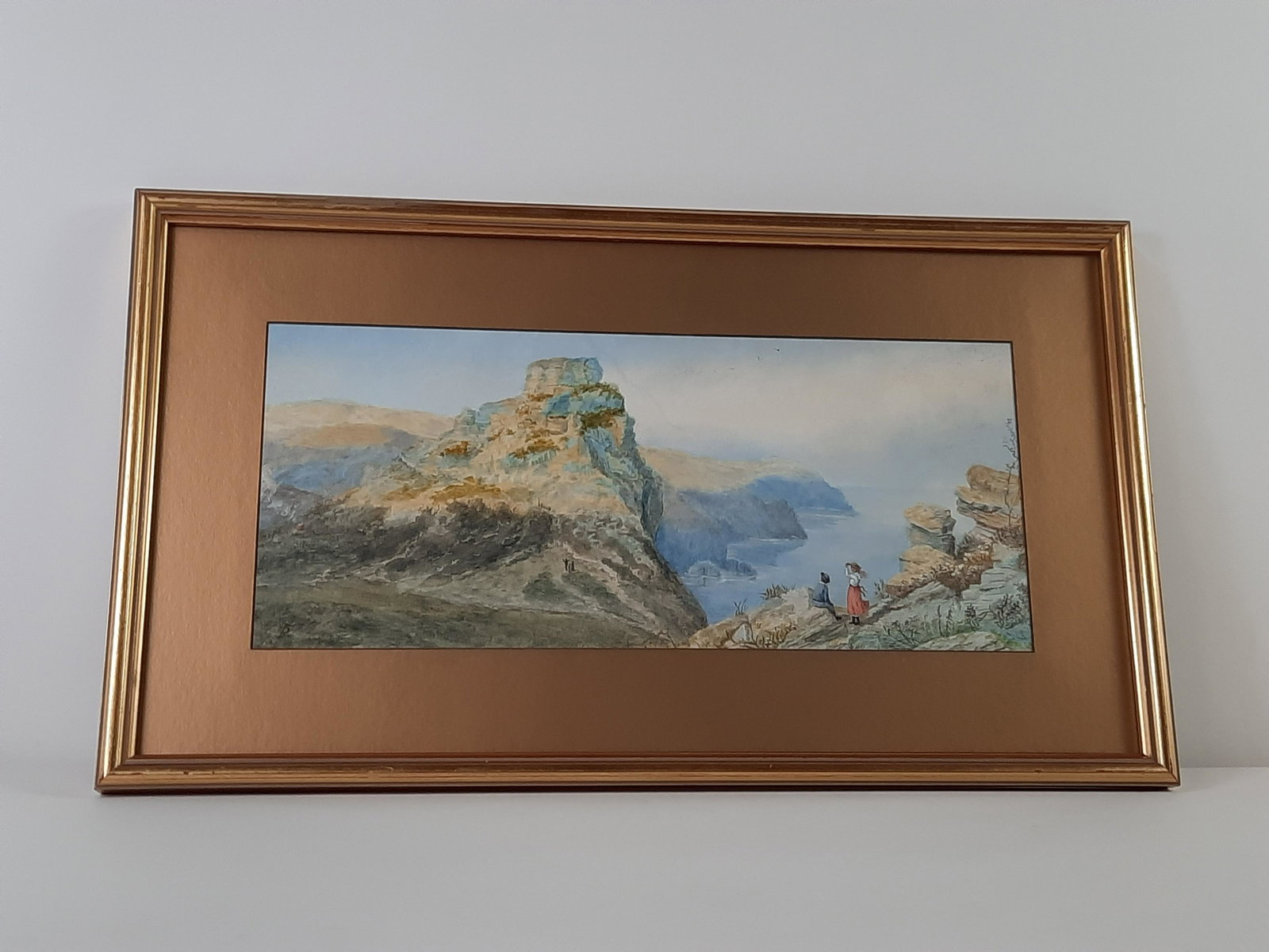 19th C "Cornish Coast" British School Watercolor (1 of 4)