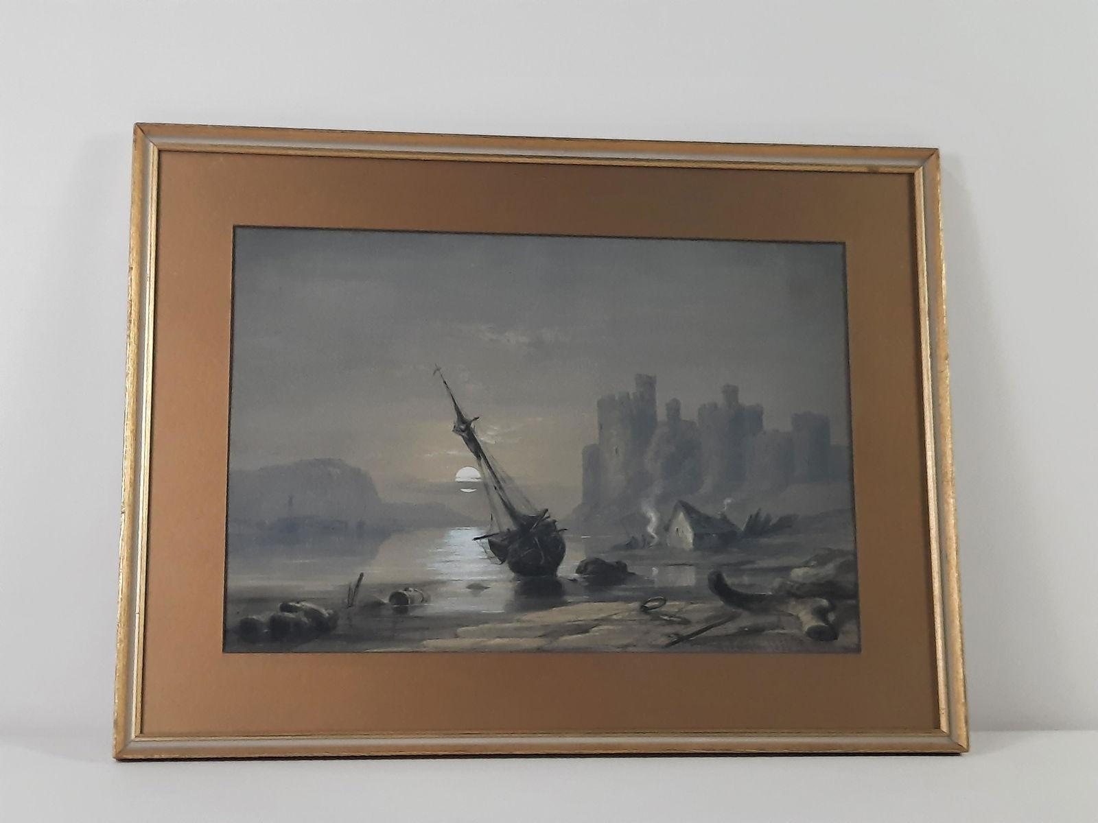 1853 James Covent Coastal Landscape Watercolor (1 of 4)