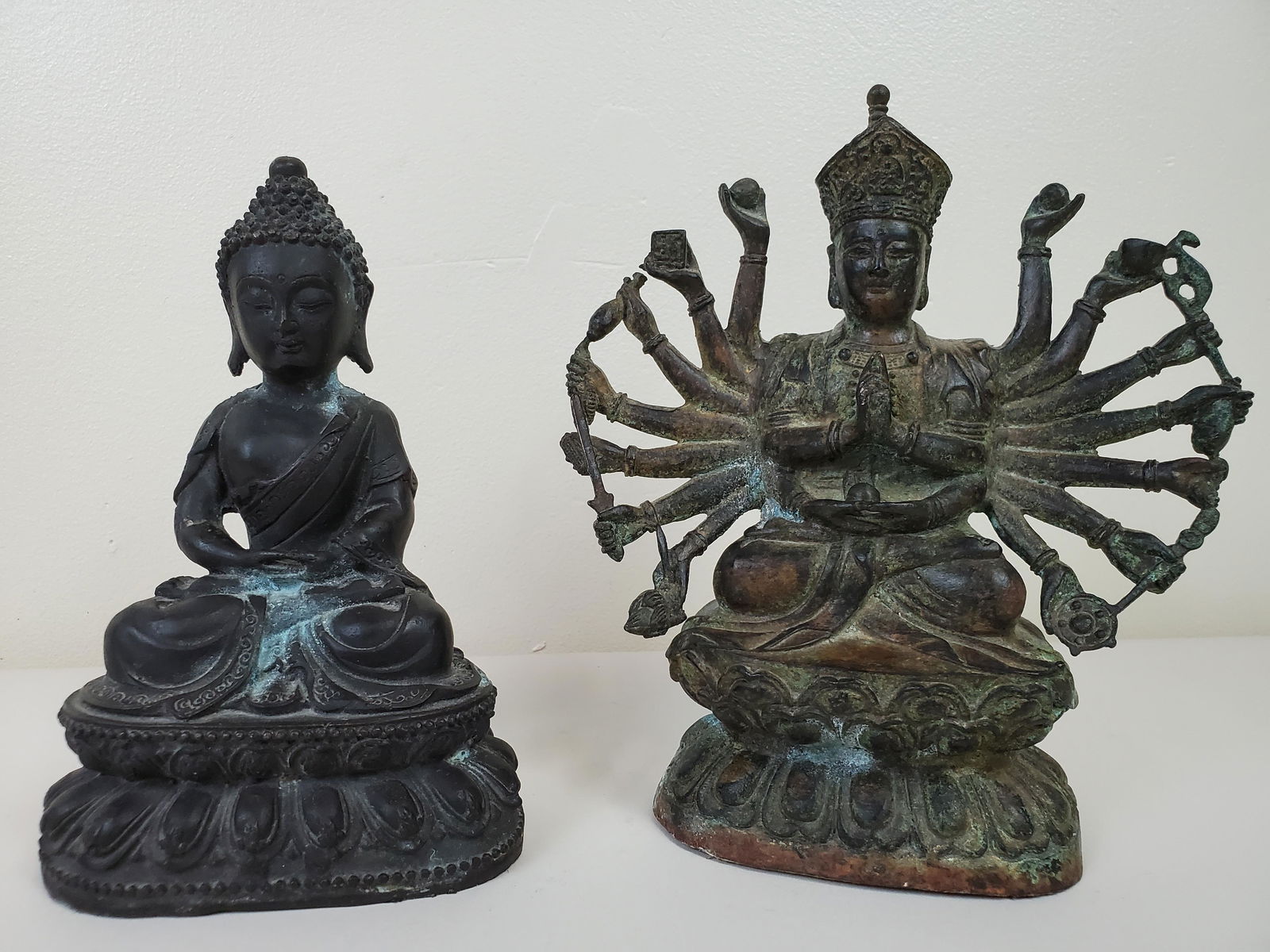 2 Cast Metal Deities Figures (1 of 3)