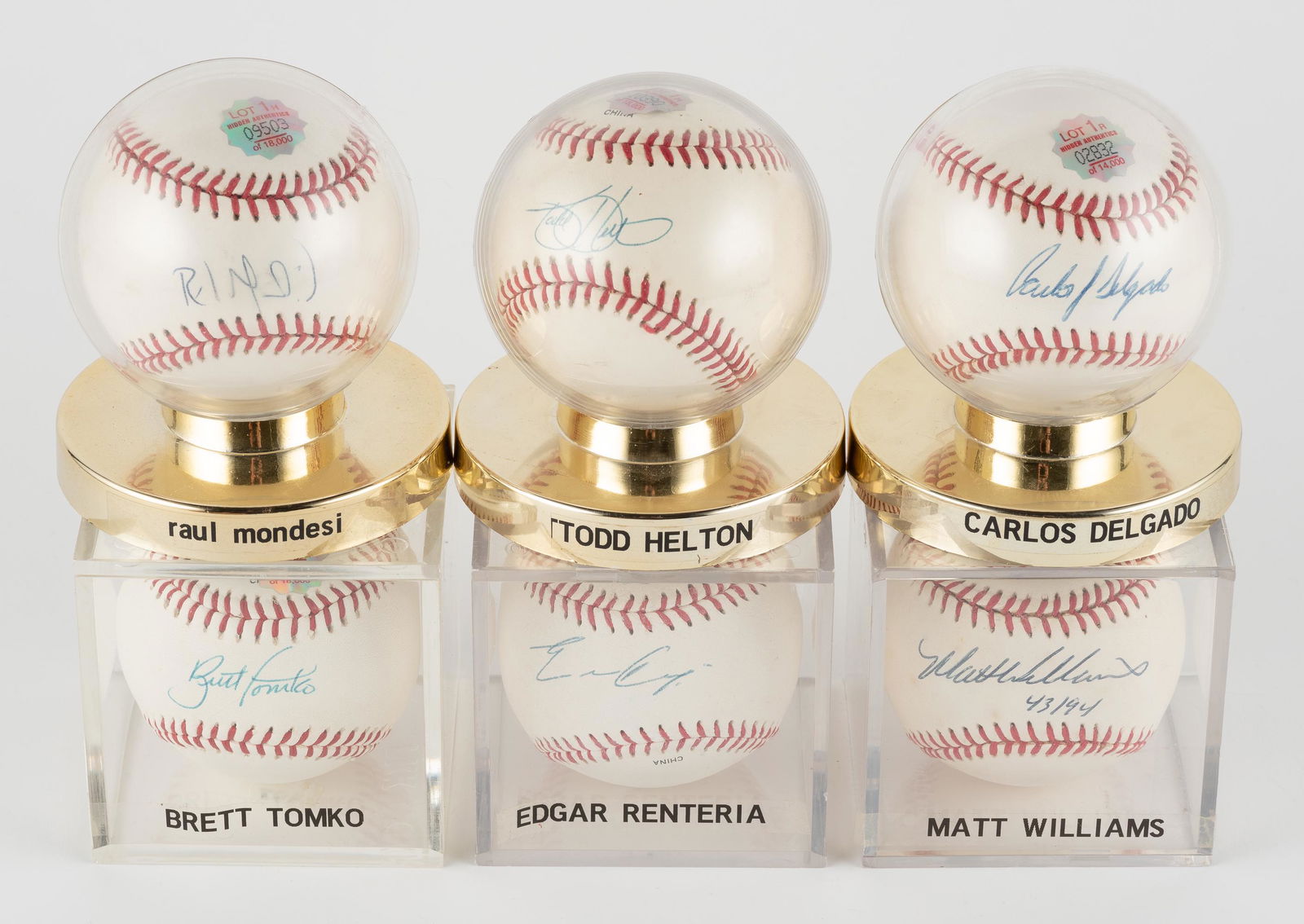6 Autographed Baseballs with COAs (1 of 4)