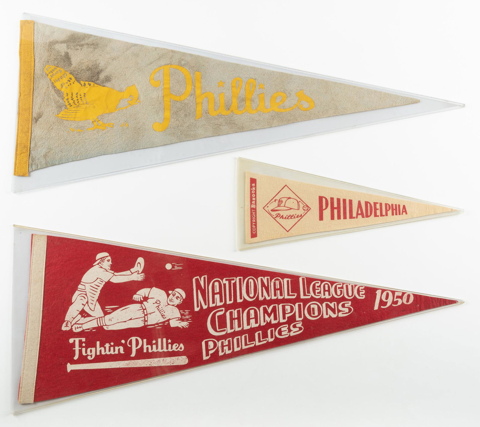 3 Philadelphia Phillies Pennants (1 of 2)