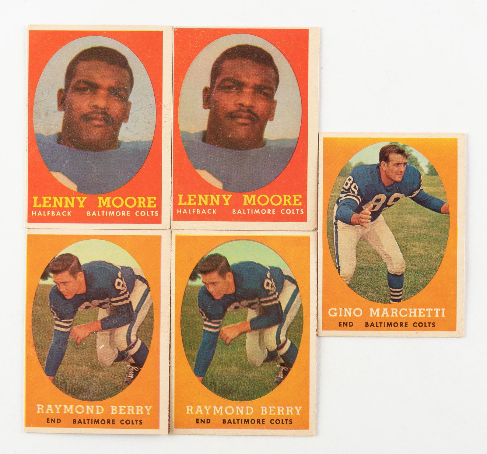 5 1958 Topps Football Cards (1 of 2)