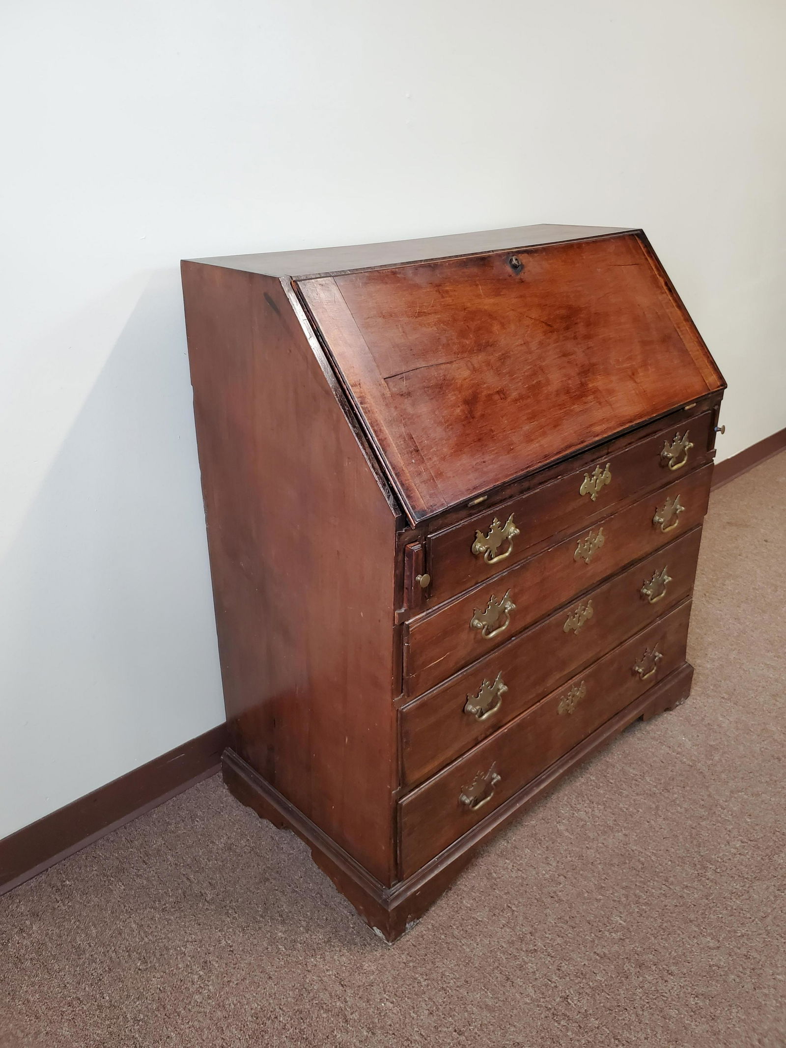 18th/19th Century New England Drop Front Desk (1 of 7)