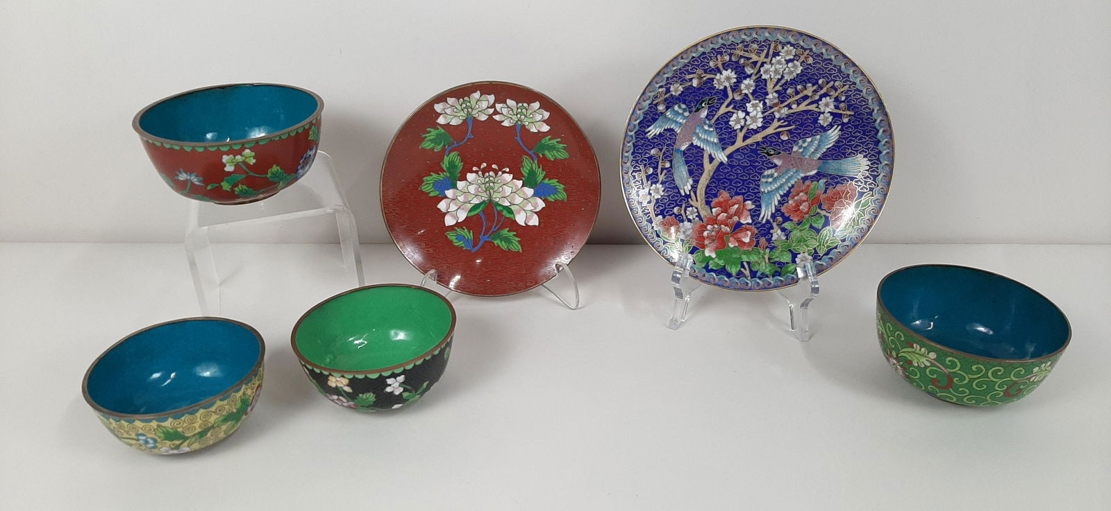 6 Cloisonne Bowls and Plates (1 of 4)