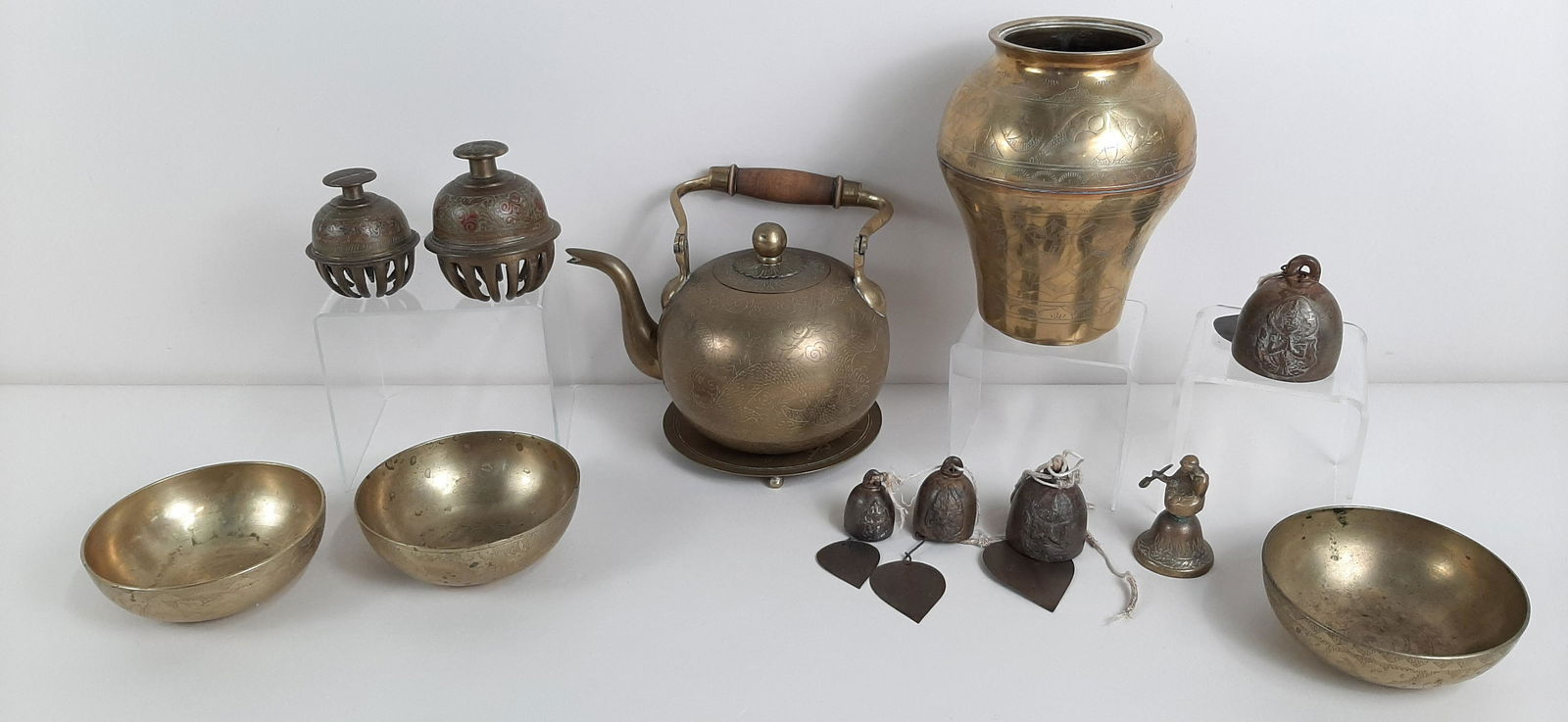 11 Pcs Brassware incl. Tea Pot (1 of 11)