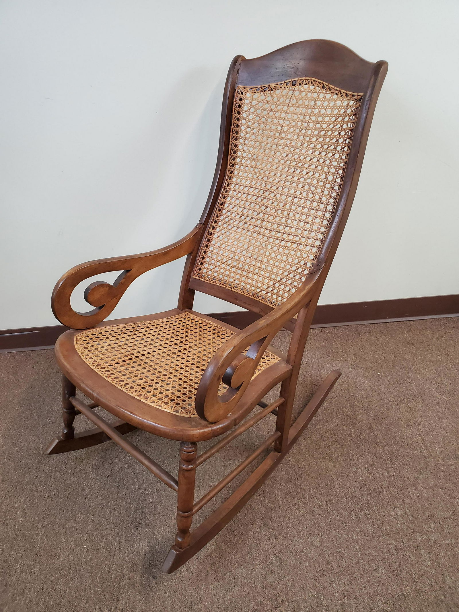 Cane Seated Rocker (1 of 3)