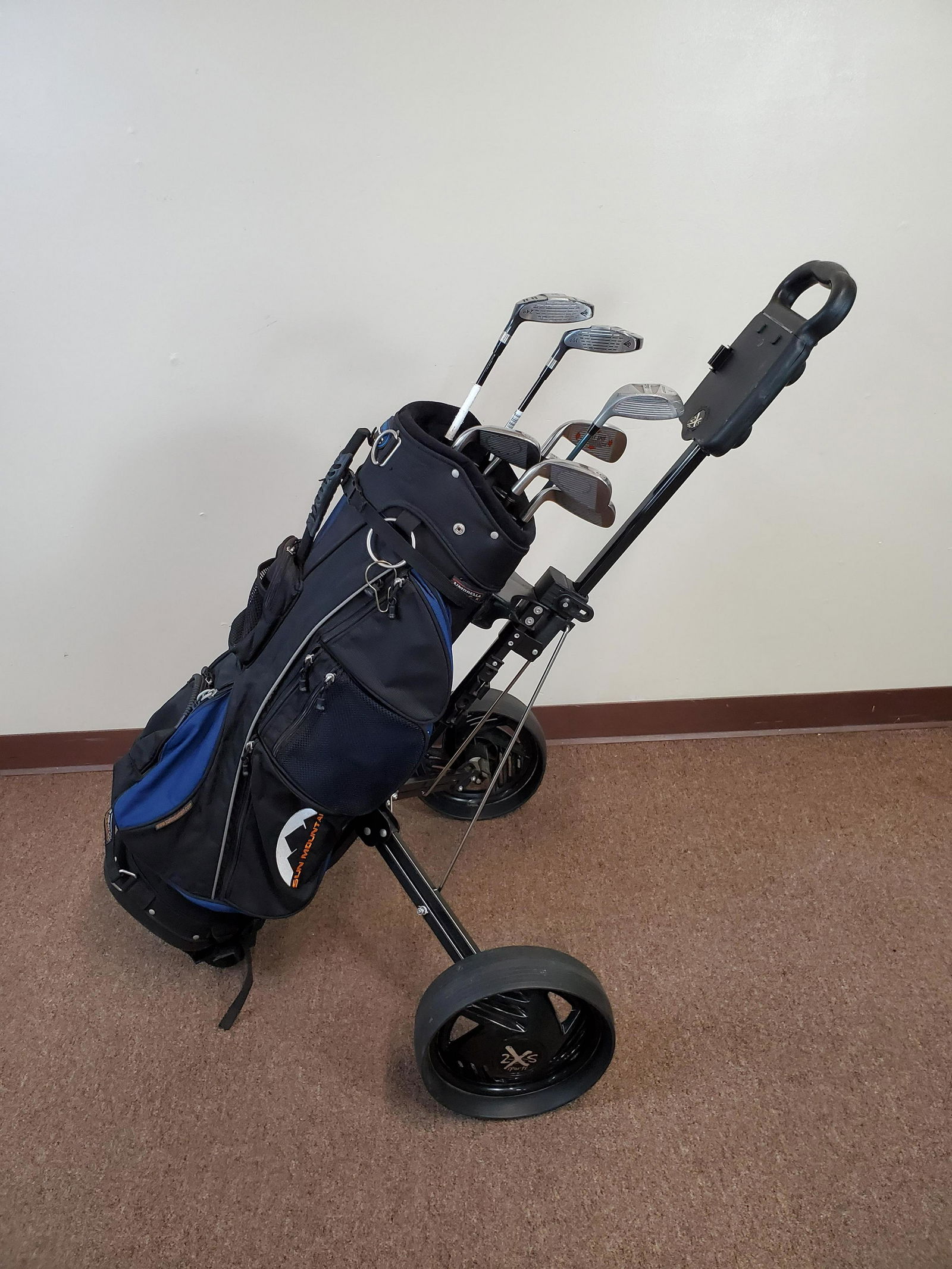 8 Dunlap and King Cobra Golf Clubs With Bag & Caddy (1 of 4)
