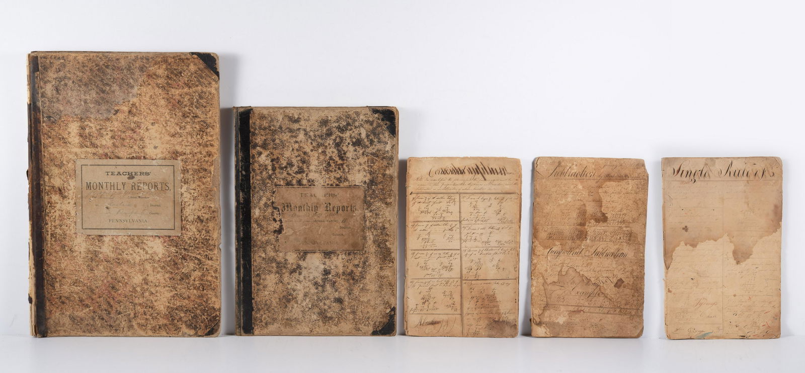 2 19th c. Dauphin Co Teachers Reports and Lesson Books (1 of 13)