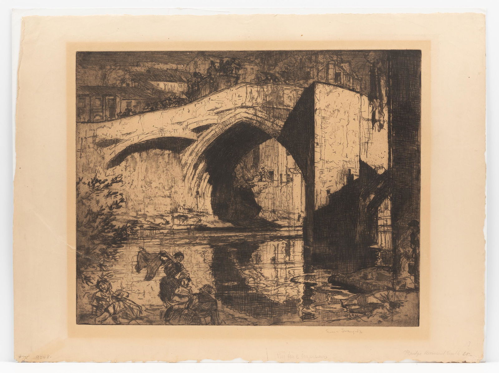 Frank Brangwyn 'Bridge, Barnard Castle' Etching (1 of 3)