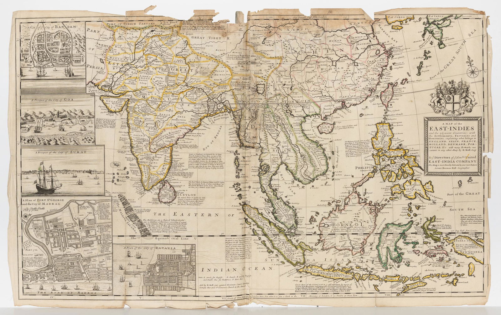 H. Moll, circa 1715-1720, Map of the East Indies (1 of 5)