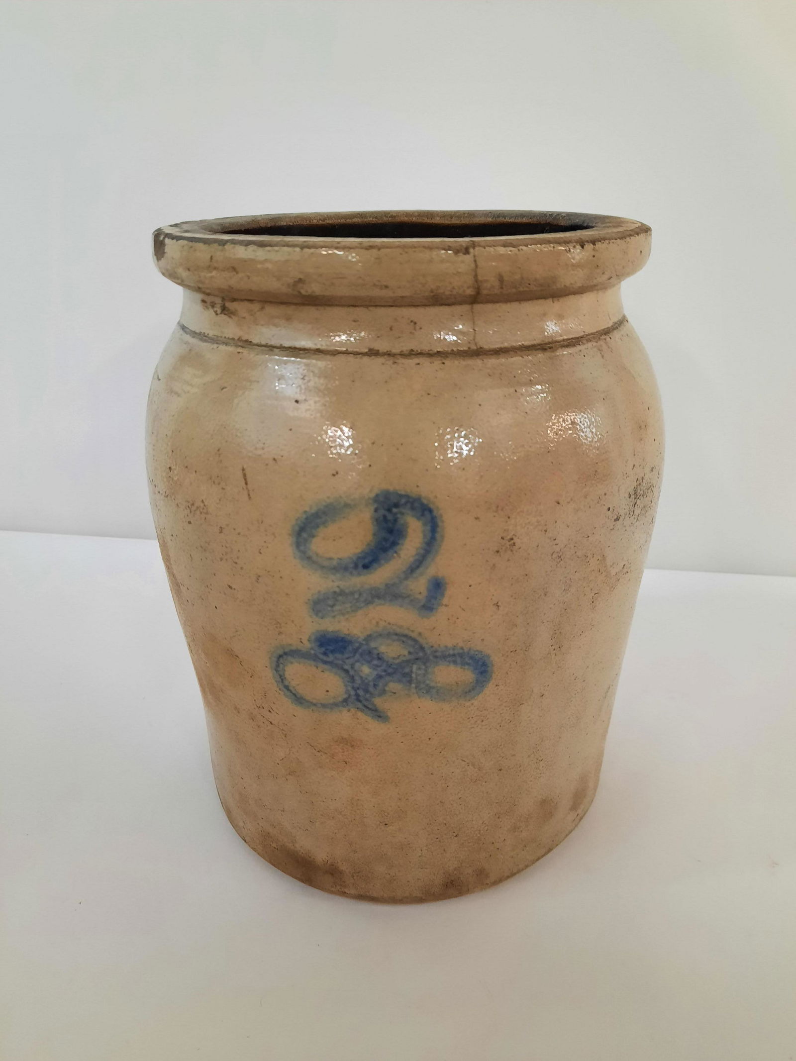 2 Gallon Cobalt Decorated Crock (1 of 6)
