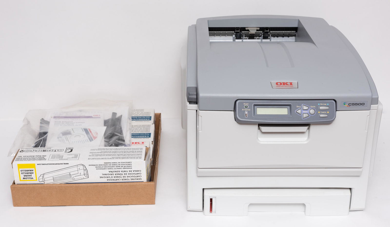 OKI C5500n Printer with Cartridges (1 of 3)