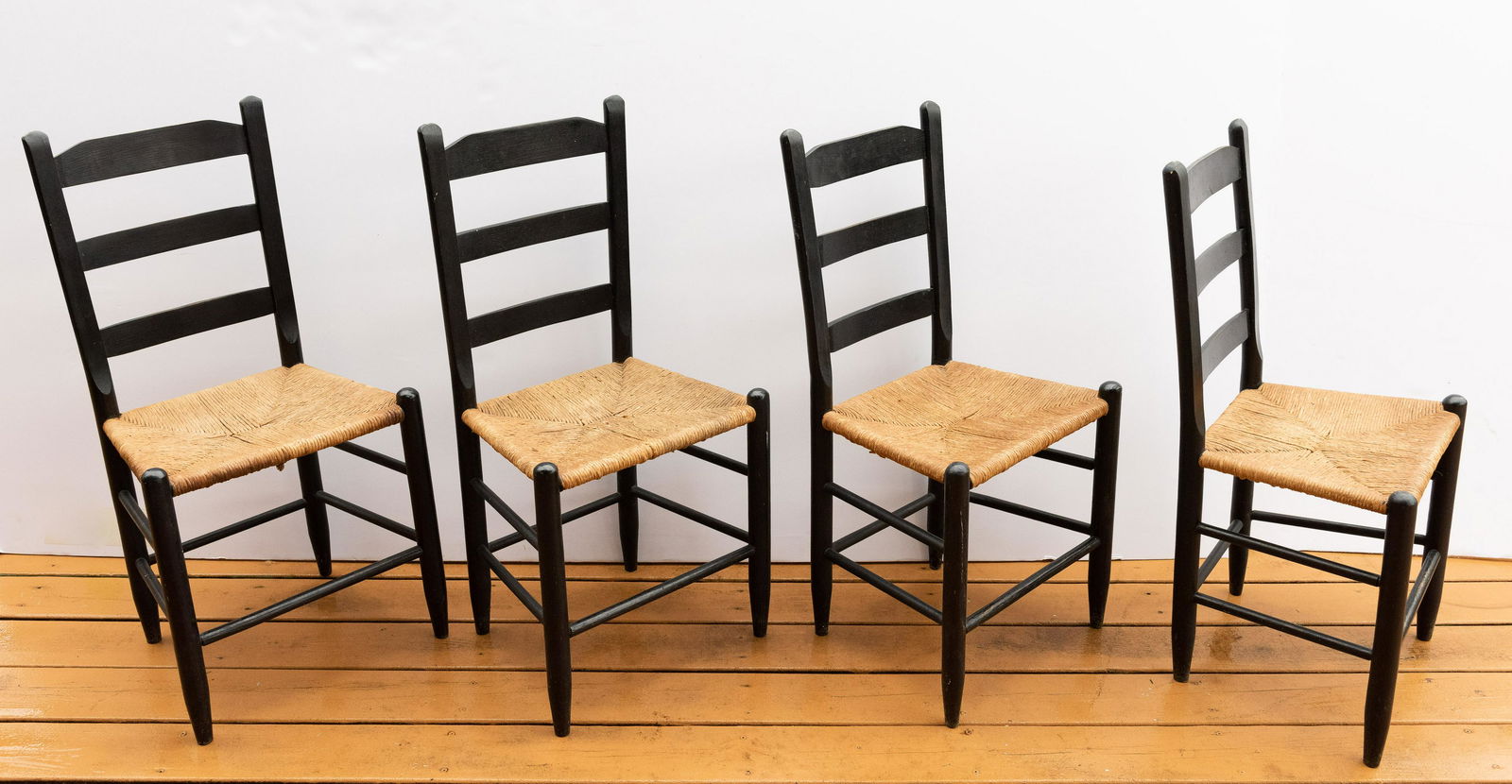 4 Rush Bottom Ladderback Chairs (1 of 2)