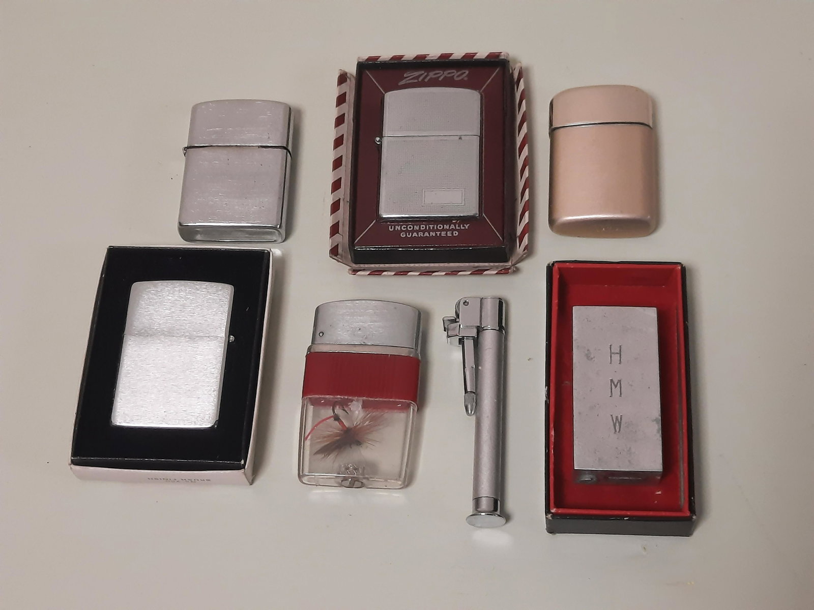 7 Lighters Incl. Zippo: Also includes Ronson, Blue Shield and Lord Oxford. IMPORTANT: Before bidding, please read the terms and conditions. When you registered for the auction you agreed to these terms and will be required t