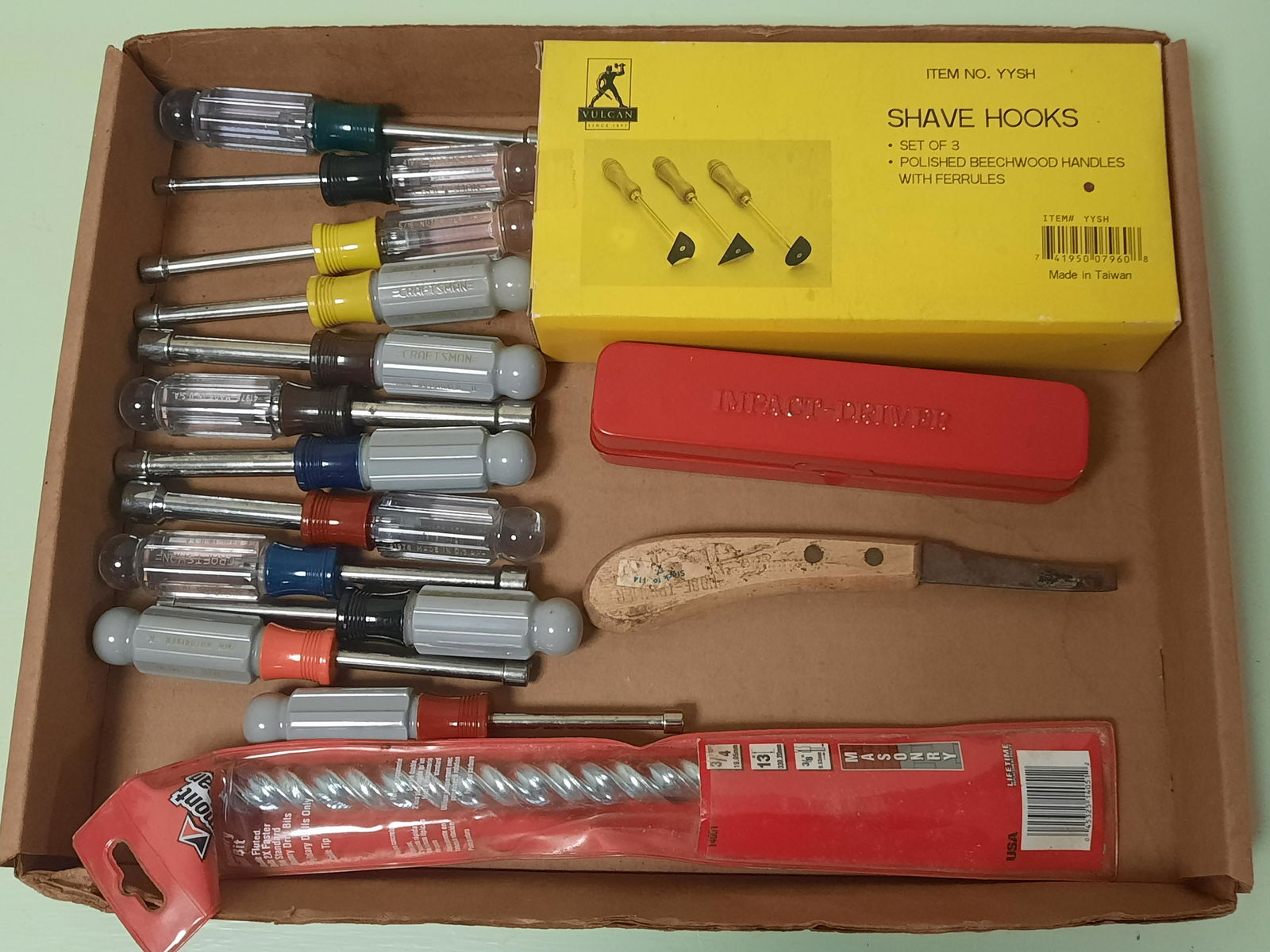 16 Craftsman Nutdrivers, Shaving Hooks & Drill Bit (1 of 6)
