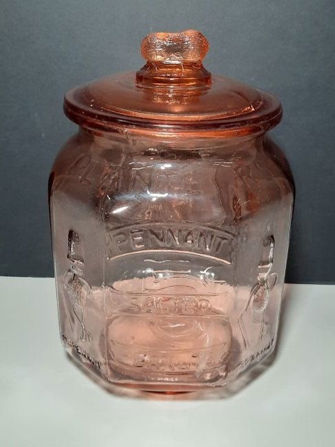 Pink Depression Glass Planters Peanut Jar (1 of 4)