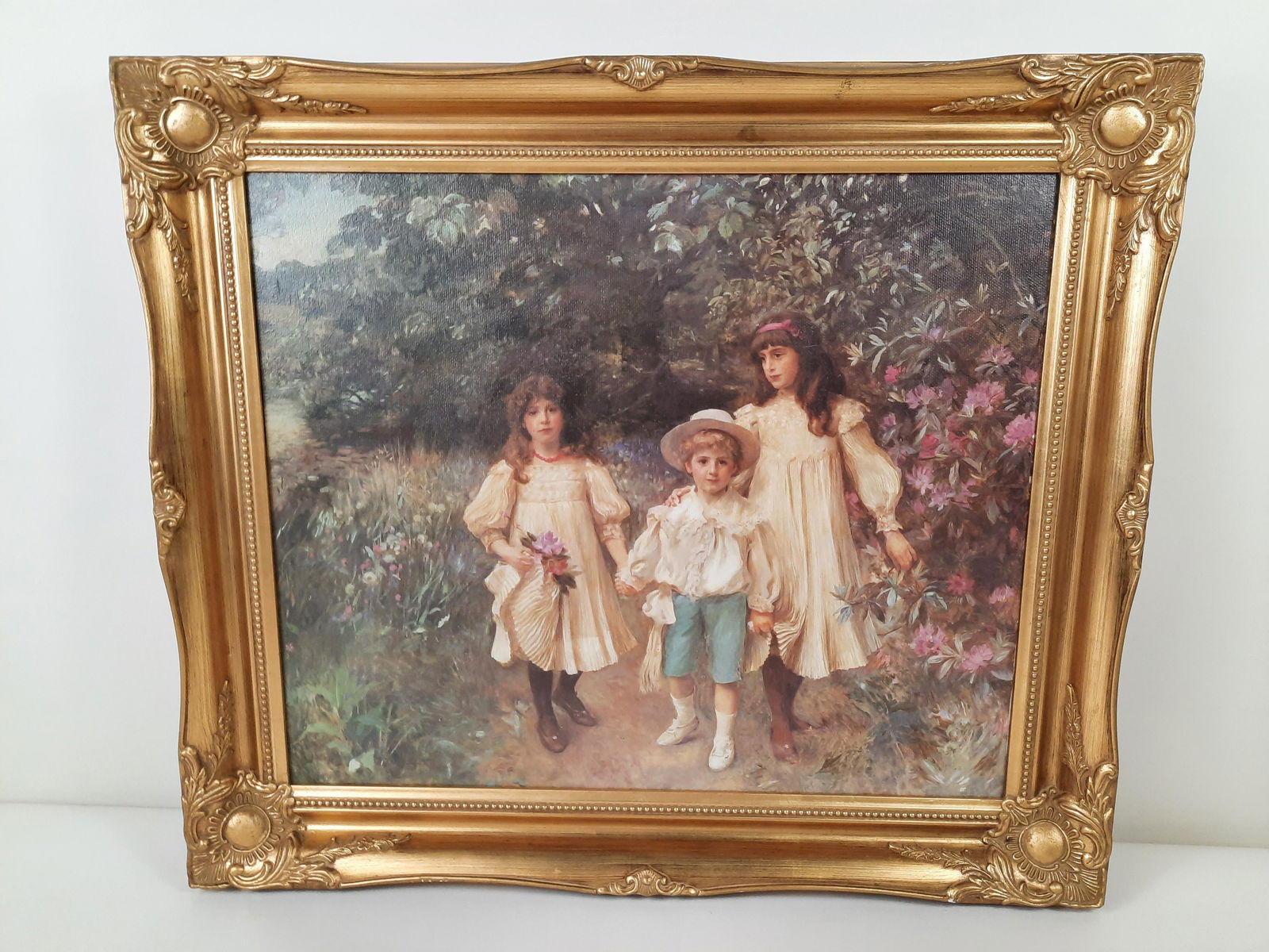 Children in Garden Print on Canvas (1 of 2)