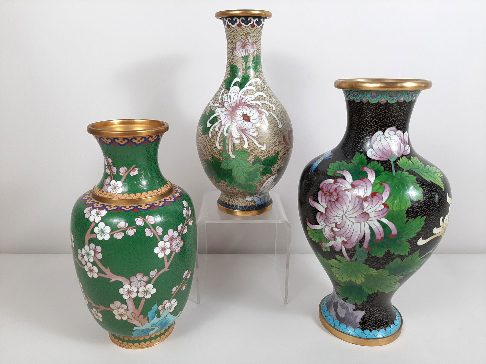 3 Cloisonne Vases (1 of 3)