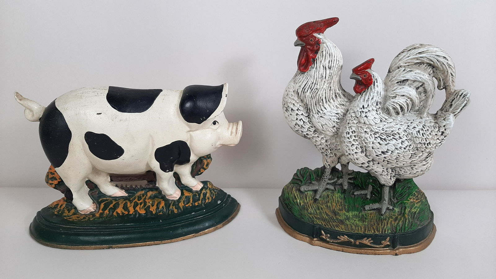 Cast Iron Pig and Chicken Door Stops (1 of 3)