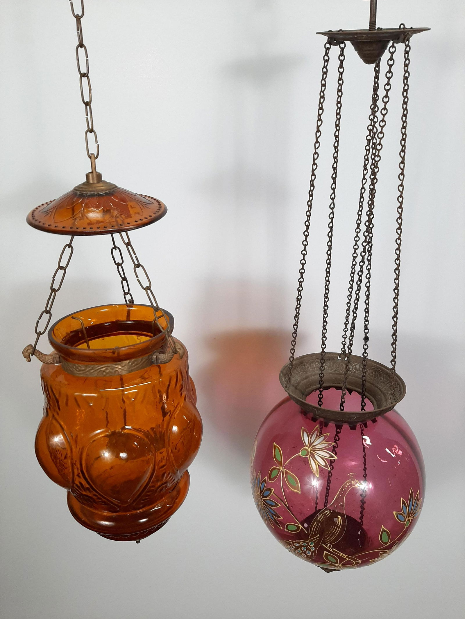 2 Antique Victorian Hanging Lights (1 of 5)