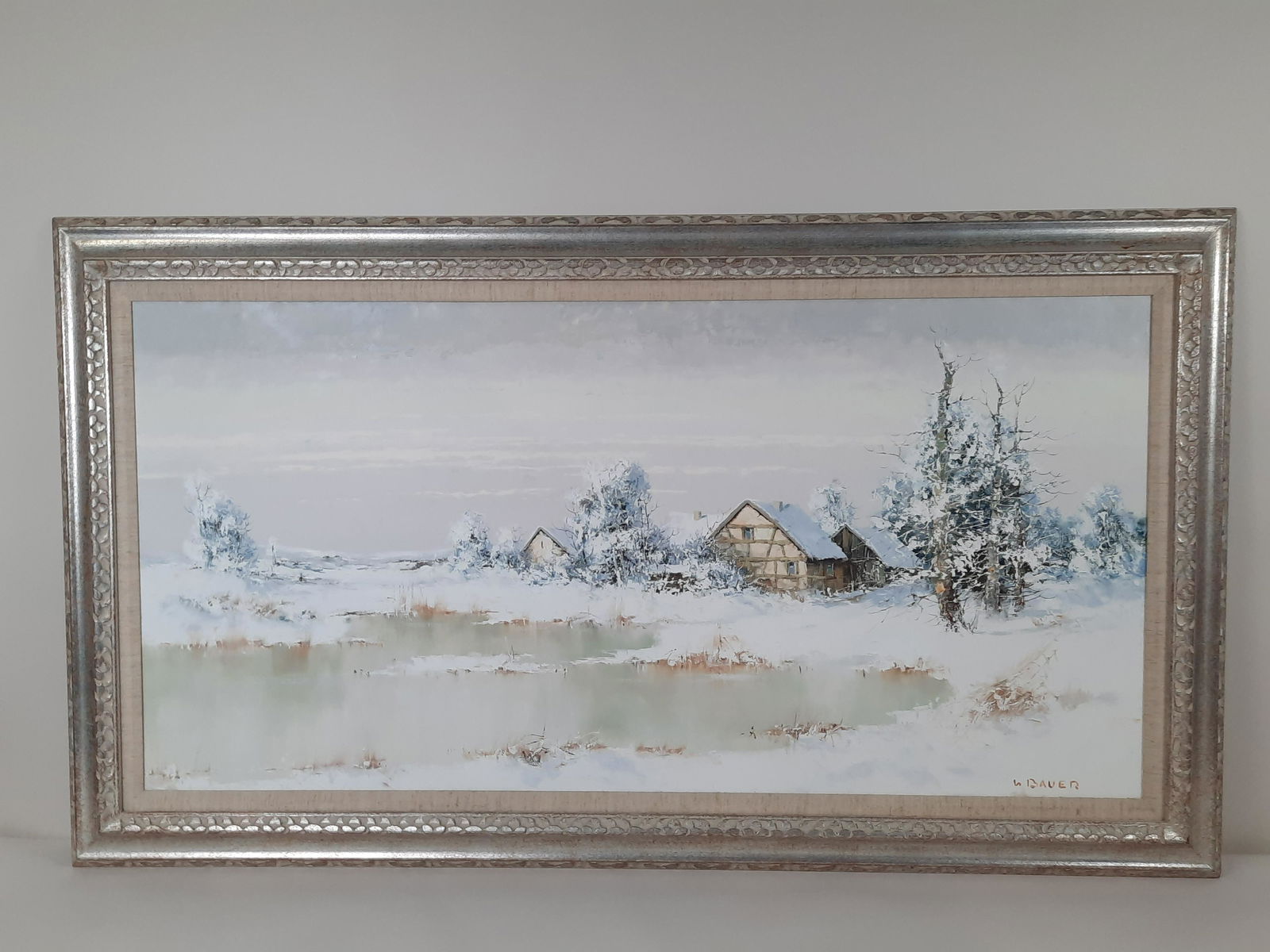 L. Bauer Winter Landscape Painting (1 of 3)