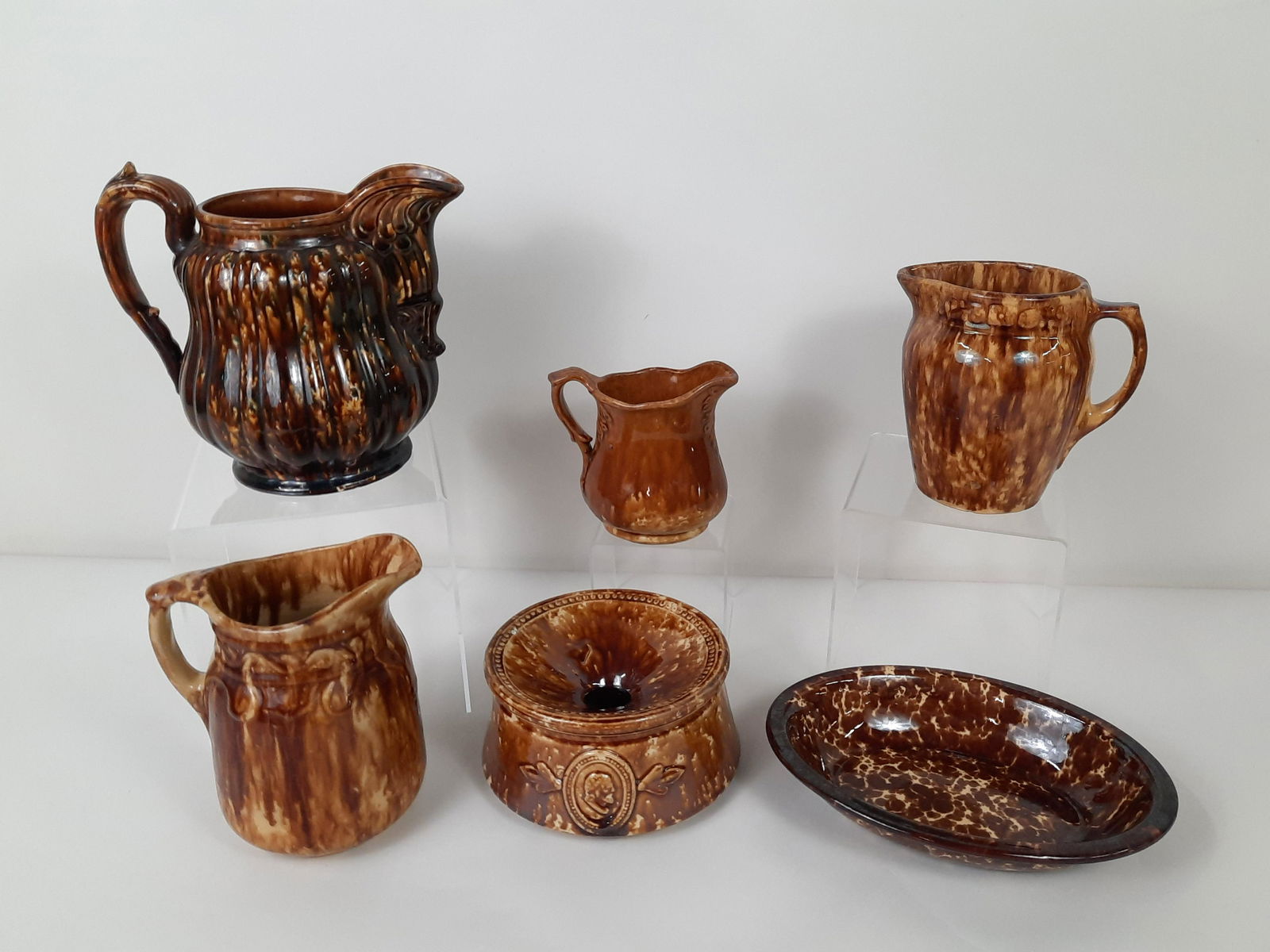 6 Pcs Bennington Pottery incl Spitton (1 of 5)