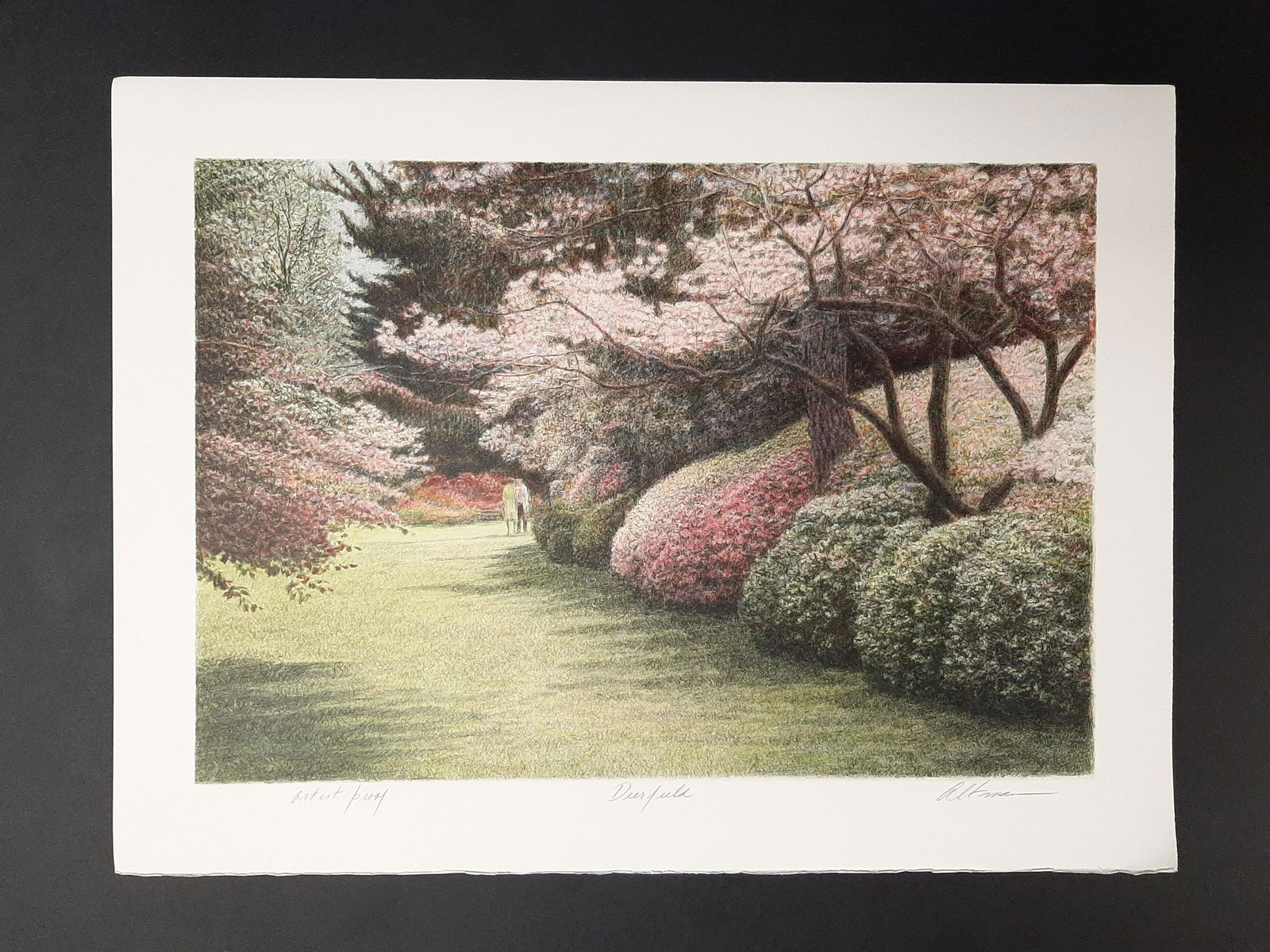 Harold Altman lithographレスティングカップル　リトグラフ Harold Altman 