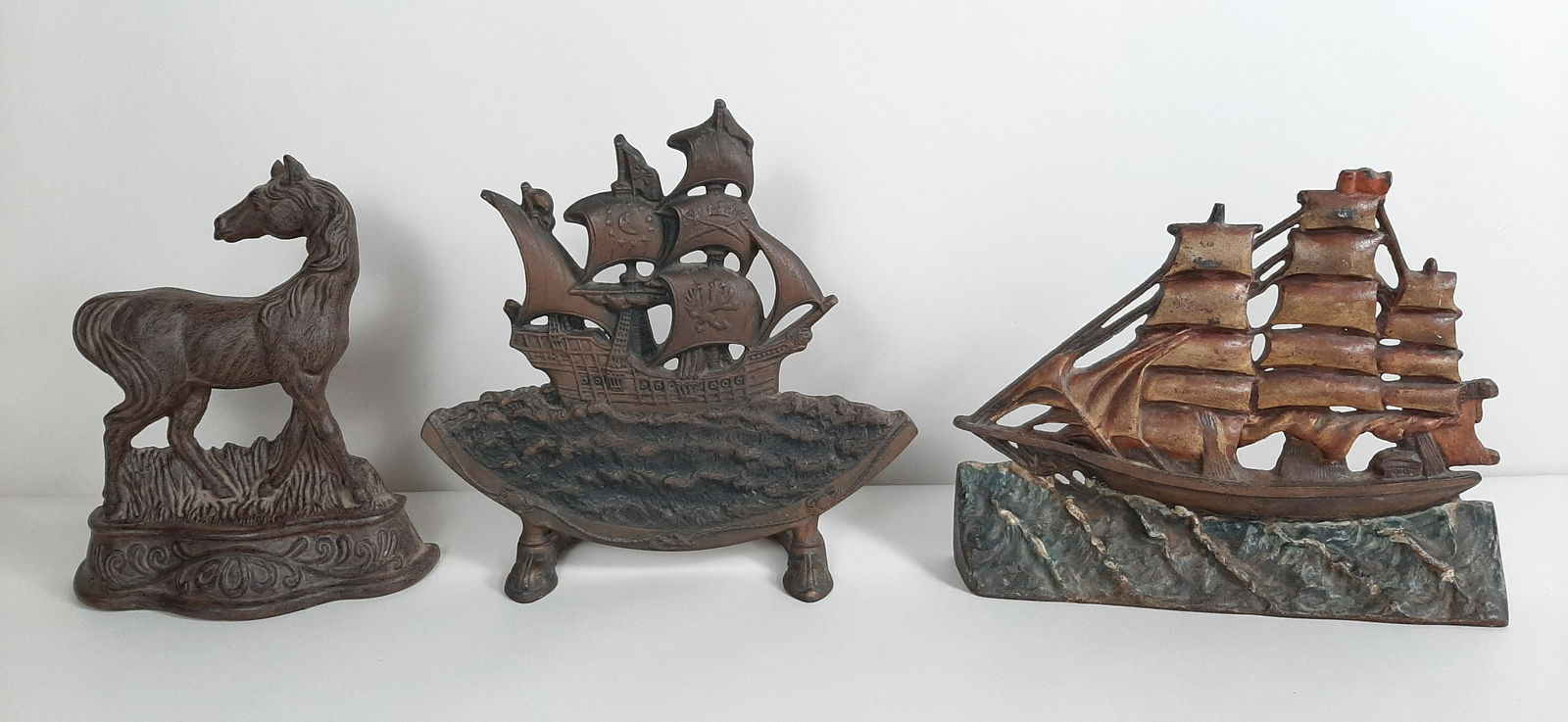 2 Cast Iron Door Stops and Lamp Base (1 of 3)