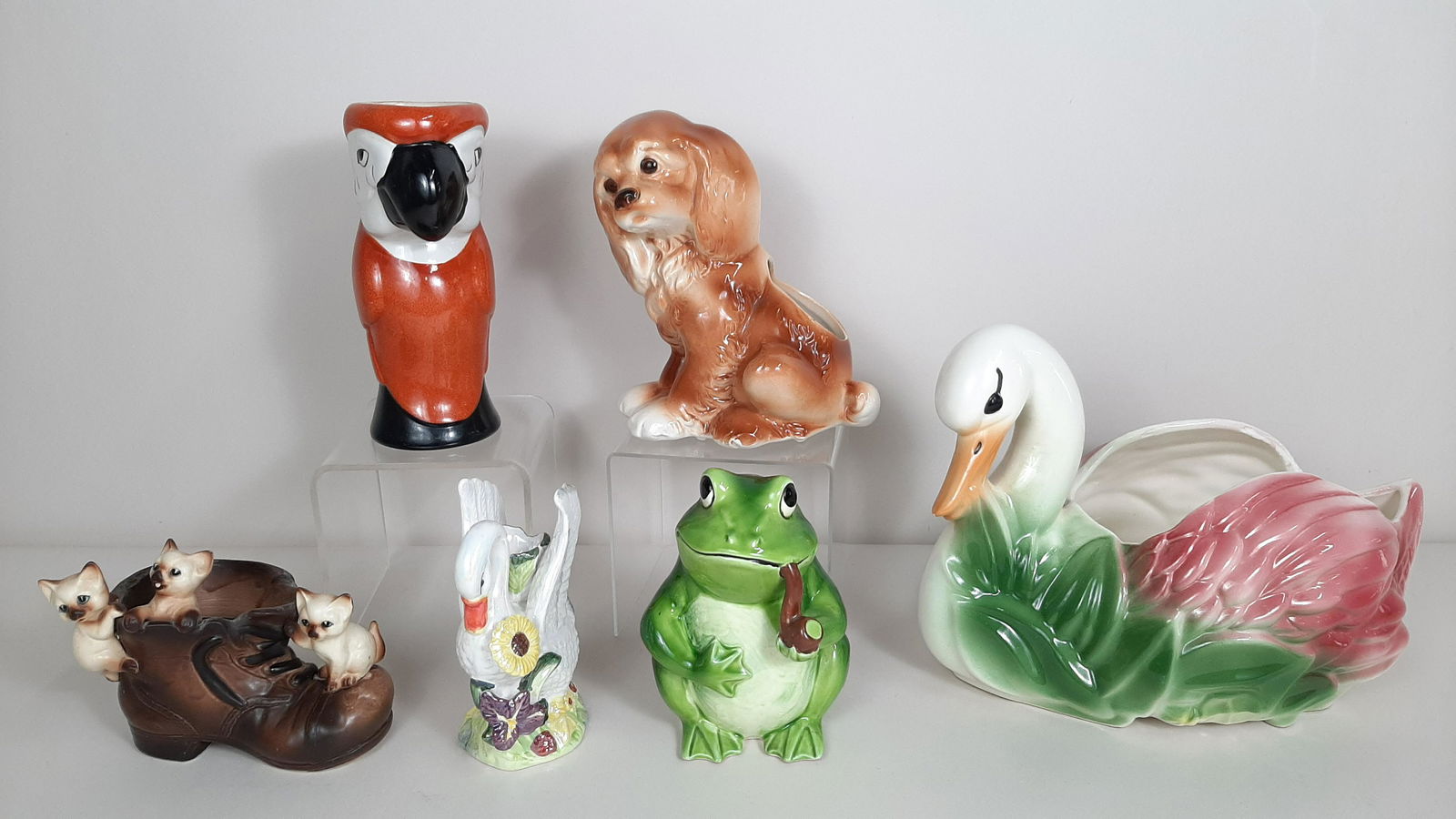 6 Pcs Ceramic Animal Vases (1 of 6)