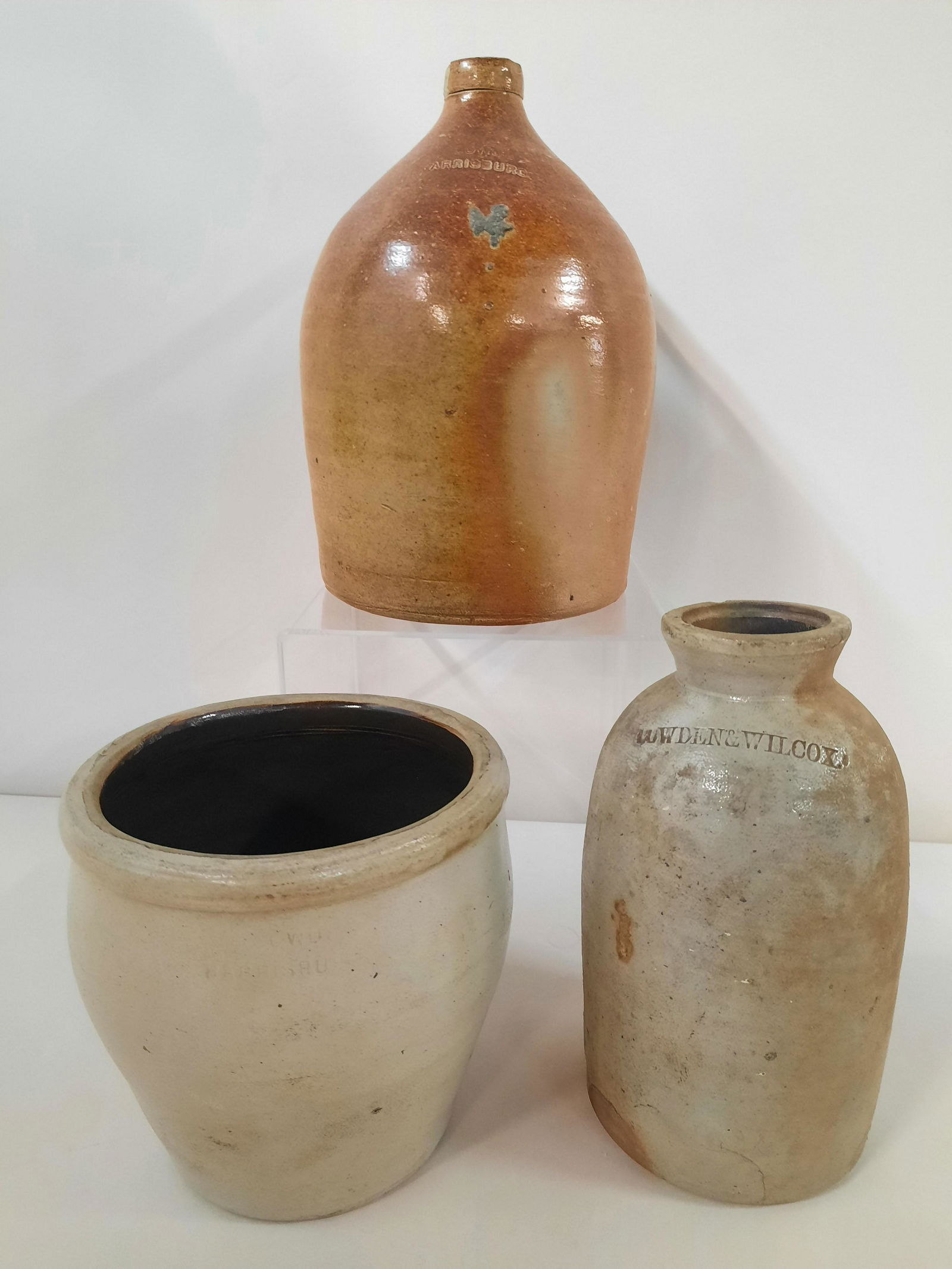 3 Pcs Cowden Harrisburg, PA Stoneware (1 of 8)