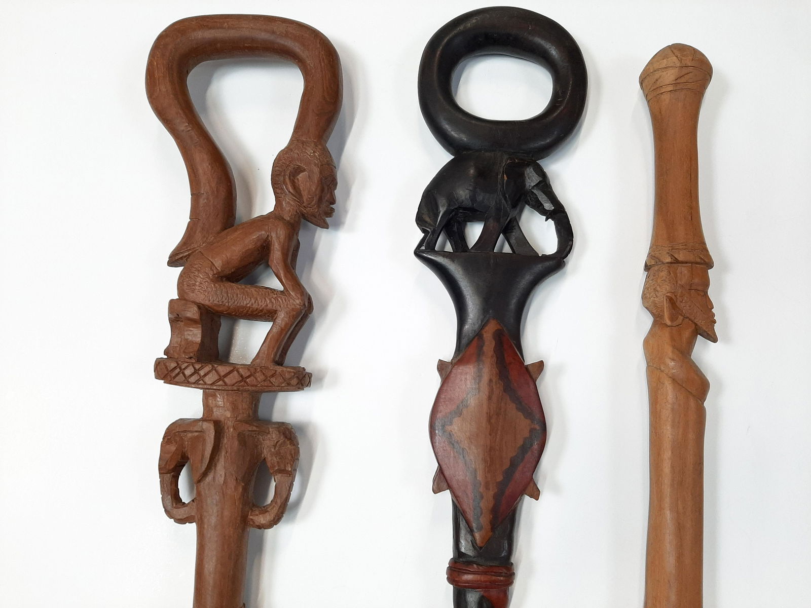 3 African Carved Canes (1 of 4)