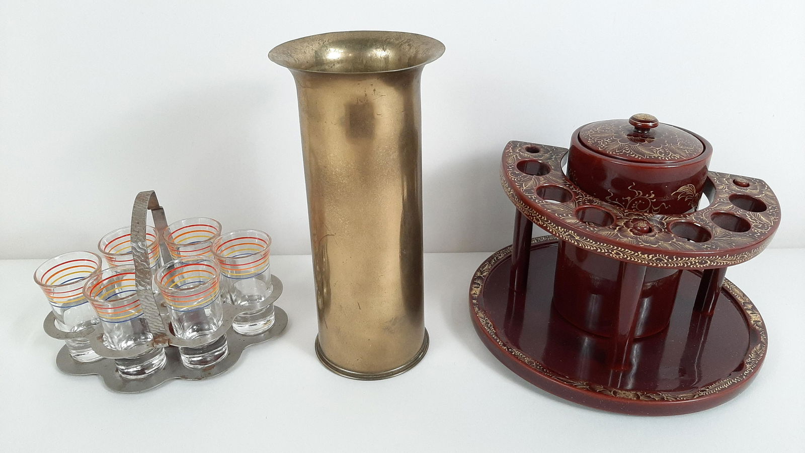 3 Pcs incl. Shot Glass and Pipe Stand (1 of 5)