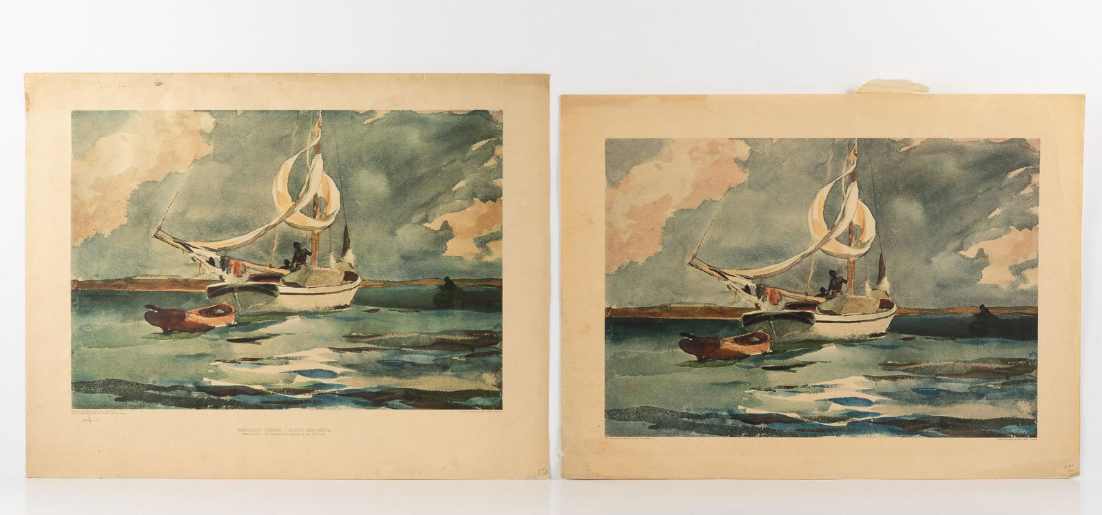 2 Winslow Homer Sail Boat Collotypes (1 of 4)