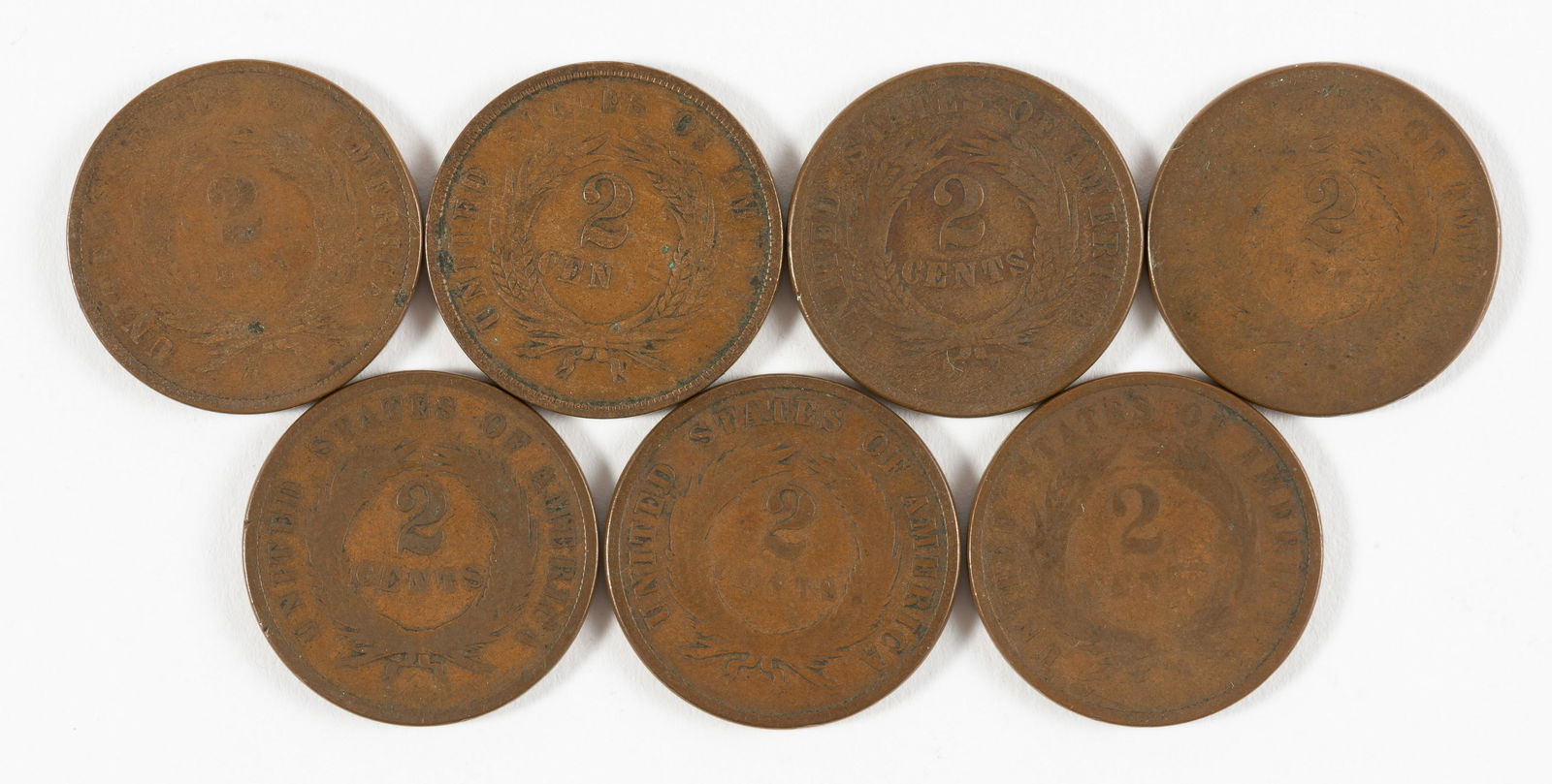 7 2 Cent Pieces (1 of 2)