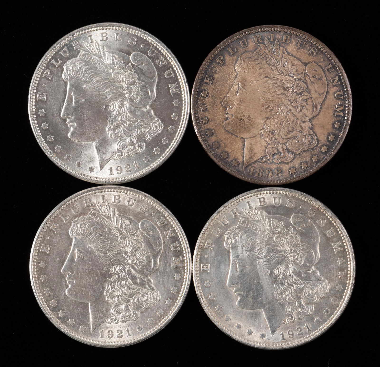4 Morgan Silver Dollars (1 of 2)