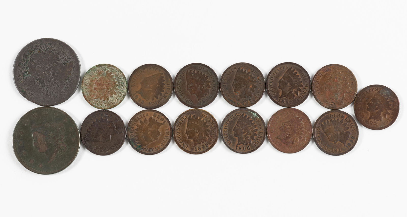 15 U.S. Coins Incl 1820 (1 of 2)