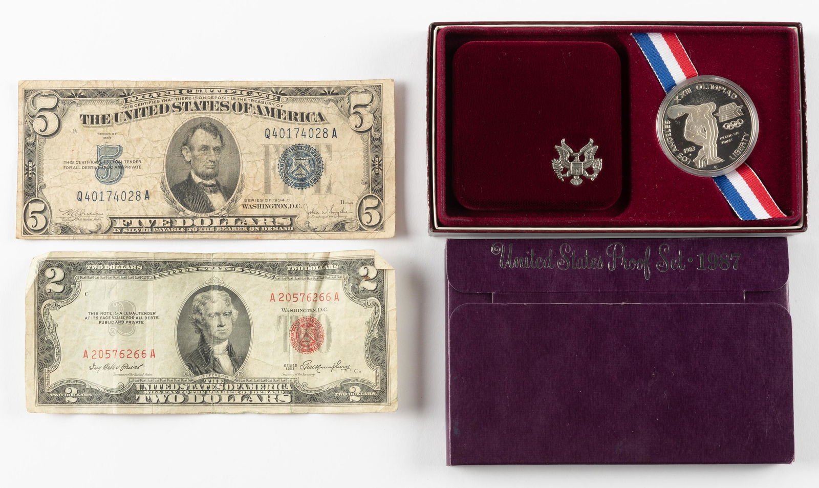 4 Items Incl. 1983 Proof Olympic Silver Dollar (1 of 4)