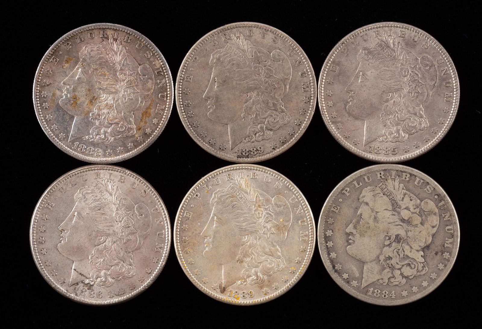 6 Morgan Silver Dollars (1 of 2)