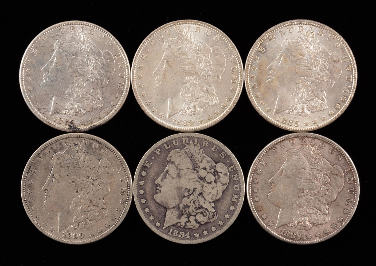 6 Morgan Silver Dollars (1 of 2)