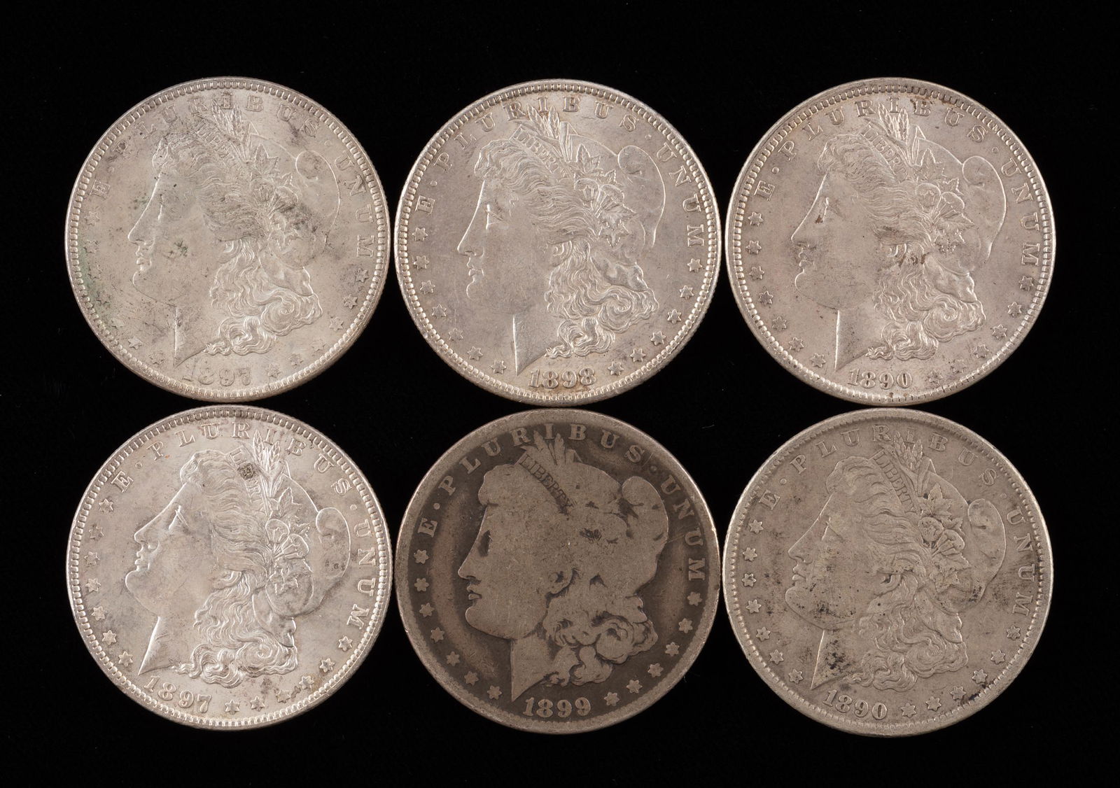 6 Morgan Silver Dollars (1 of 2)