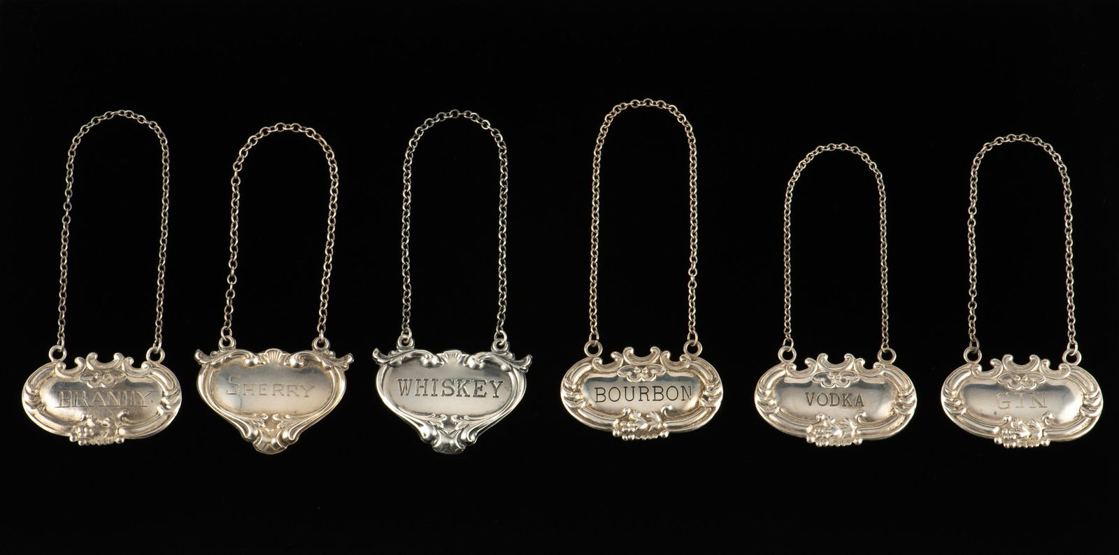 6 Sterling Decanter Labels (1 of 8)