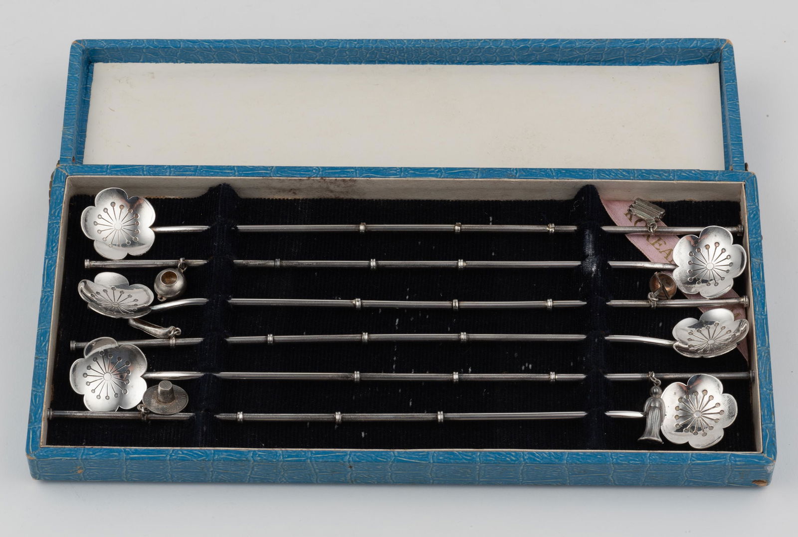 6 Korean Sterling Stirring Spoons with Charms (1 of 10)