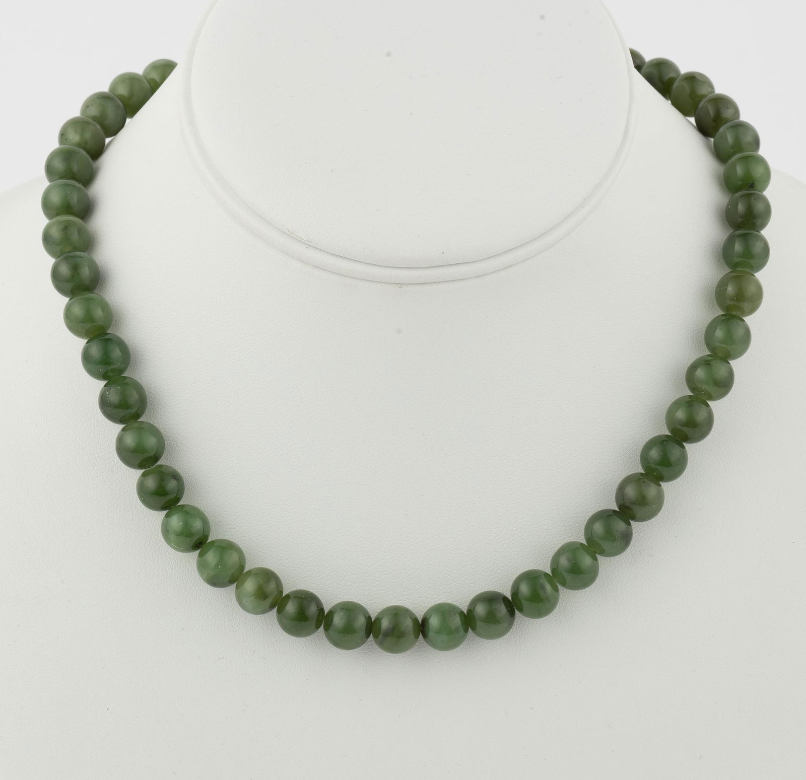 Nephrite Jade Bead Necklace (1 of 2)